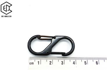 S-Karabiner, Alu, schwarz Nr. 2